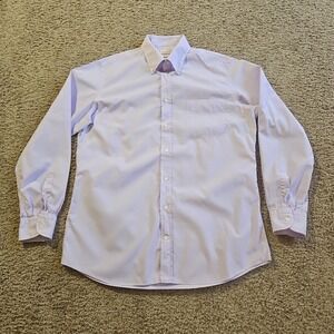 Luciano Barbera Shirt Mens Large Purple Long Sleeve Button Up Made In Italy